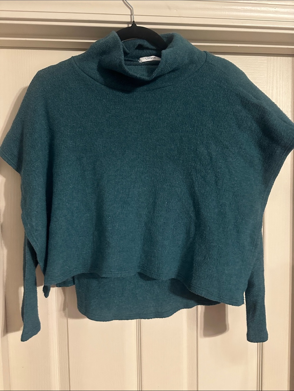 Cherish Teal Cowl Neck Sweater